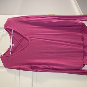 Size XS Long Sleeve Pink Shirt